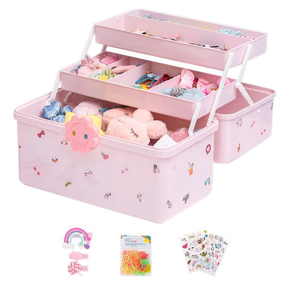 Portable Hair Accessories Storage Box Baby Head Rope Hairpin Rubber Band Jewelry Dressing Jewelry Case Darling Bedroom Organizer