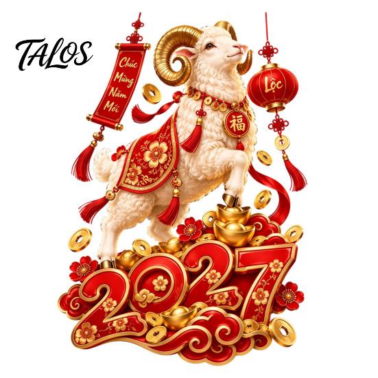 Spring Festival Storefront Decor 2027 Zodiac Sheep Window Decal, Vietnamese Happy New Year Static Sticker, Easy Apply Glass Surface Decorations