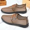 2025 summer new men's net shoes light breathable hollow mesh shoes soft sole non-slip light casual shoes men's sandals