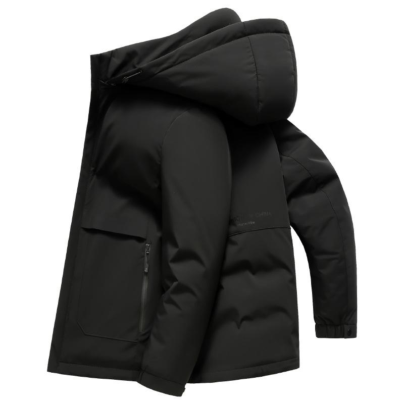 Hooded Down Jacket Winter Men's Middle-aged Business Warm Dad Down Jacket