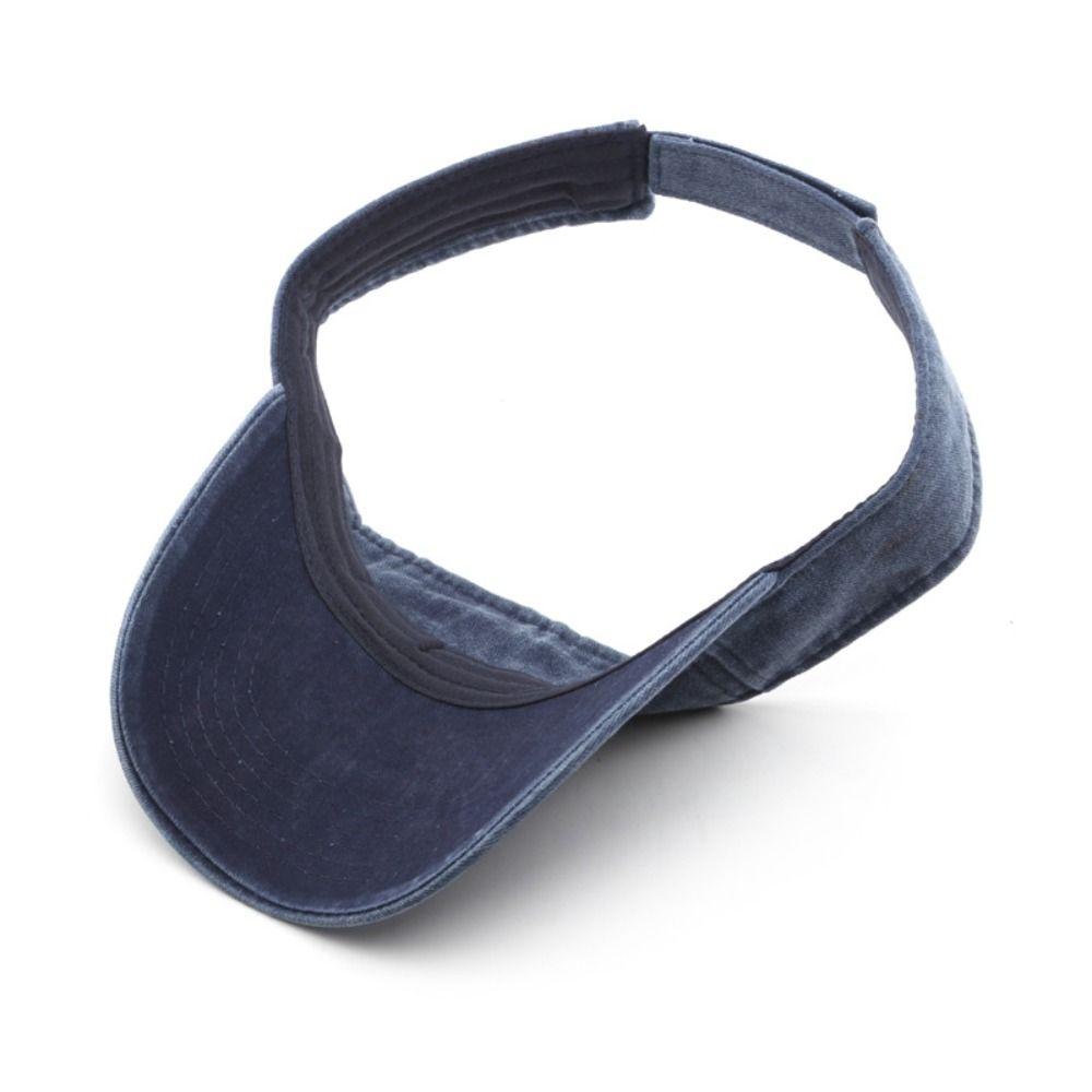 Cotton Letter Tennis Sunscreen Cap Adjustable Empty Top Sun Hat Summer Sports Sun Hats Men Women