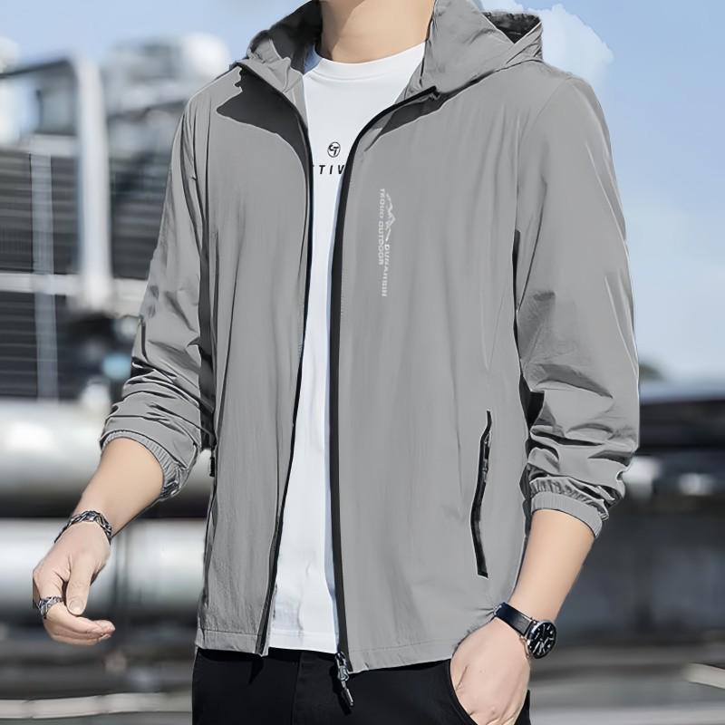 

Men s UV Protection Ice Silk Jacket - Lightweight, Quick-Drying, Sun Protection (Summer 2025) 4XL темно-синього кольору
