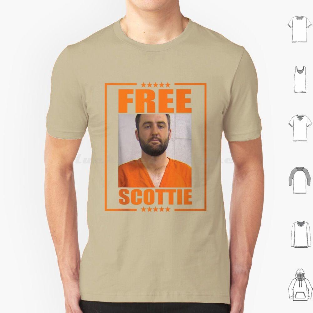 

Free Scottie Mugshots T Shirt Cotton Men Women DIY Print Free Scottie Scottie Pga Valhalla Police Cops Scottie Scheffler Golf S