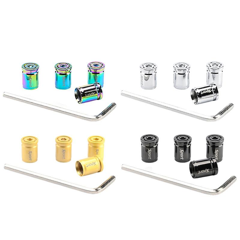 4pcs Car Anti Theft Tire Valve Caps Auto Wheel Locking Tire Valve Stem Caps Universal Tire Valve Cover For Car SUV Motorcycle