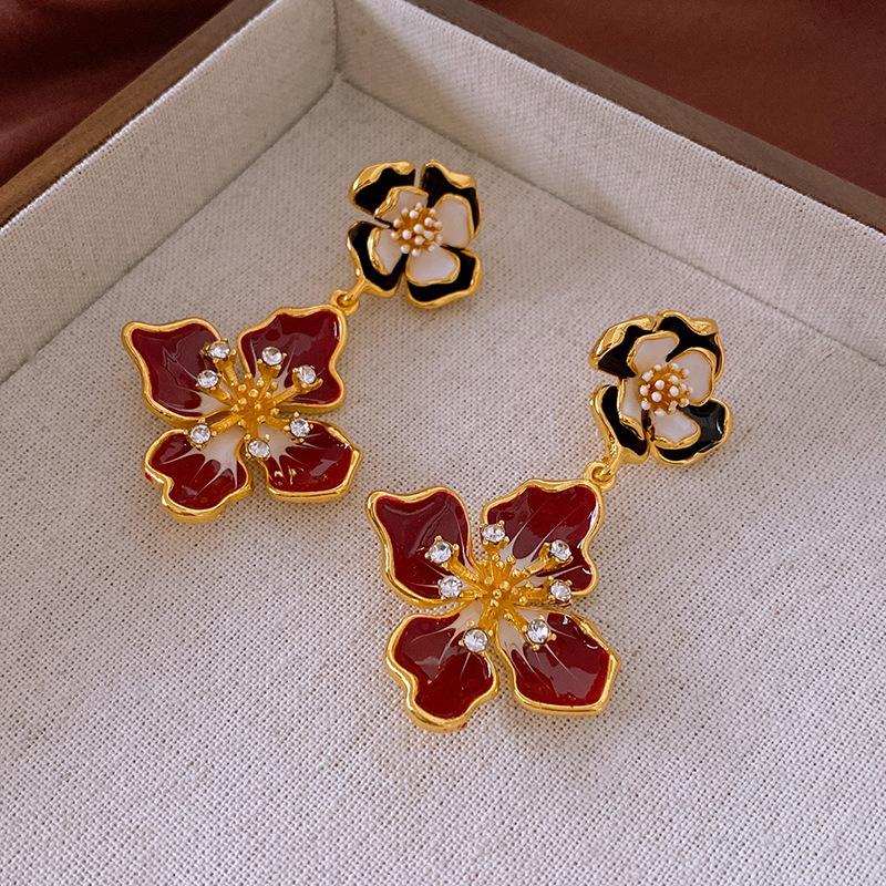 

Срібні сережки-пусети з діамантами, ретро, легка розкіш, високий клас, нішеві ретро сережки для жінок