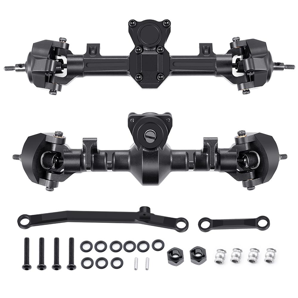 AXSPEED Front Rear Aluminum Alloy Portal Axle for Axial SCX24 Deadbolt Wrangler C10 Gladiator Bronco 1/24 RC Car Upgrade Parts