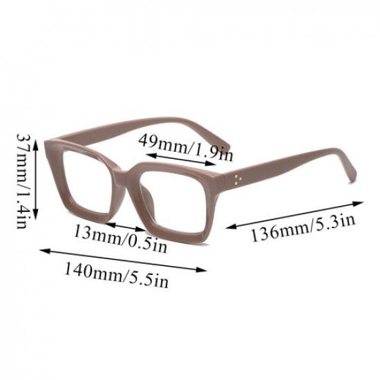 Oversized Square Reading Glasses Anti Blue ++1.0 +1.5 +2.0 +2.5 +3.0 +3.5 Reader