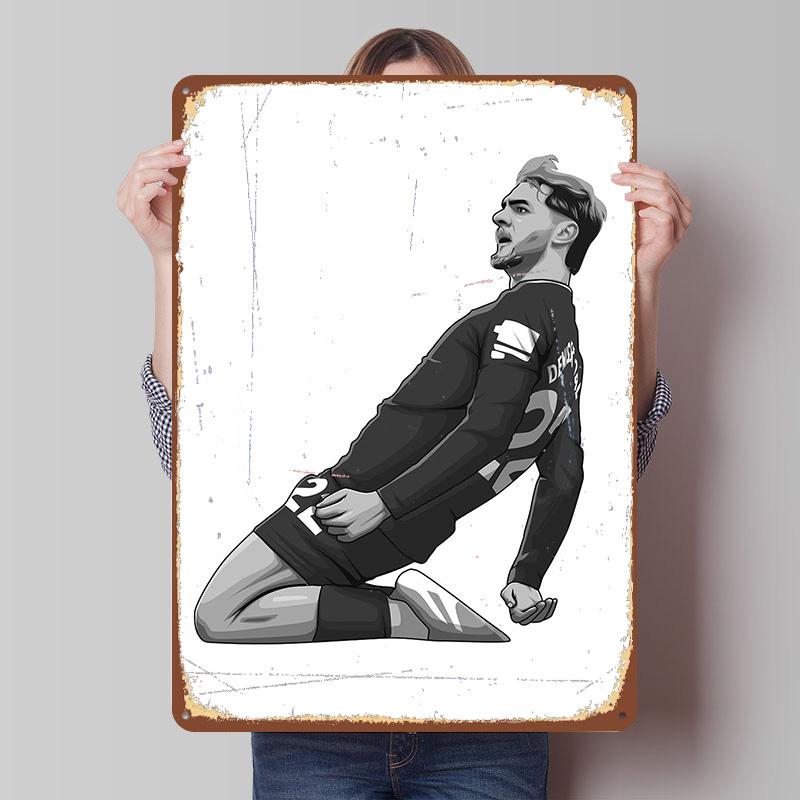 

Kiernan DewsburyHall Black and White Version Tinplate Poster Customized Wall Art Vintage Metal Signs Retro Tin Plaque for Decor 7.9x11.8In(20x30cm)