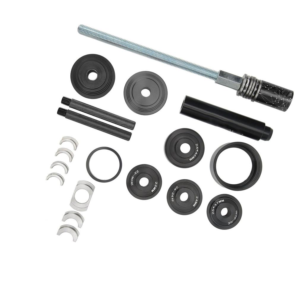 LeBycle Bike Bottom Bracket Install and Removal Tool Kit Aluminum Alloy Press In Center Shaft Bearing Tool Stay Bar Nut