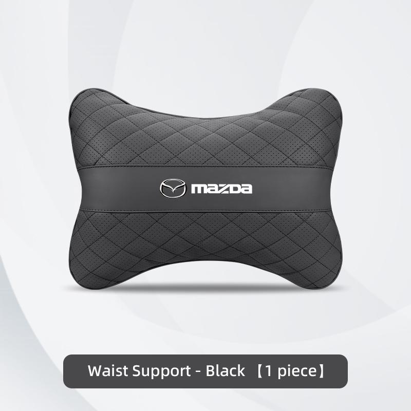 Nappa Leather Car Headrest Neck Pillow Waist Cushioning For Mazda 2 6 3 CX5 CX80 CX70 CX90 MX30 CX60 CX50 CX30 BT50 e-TPV CX3