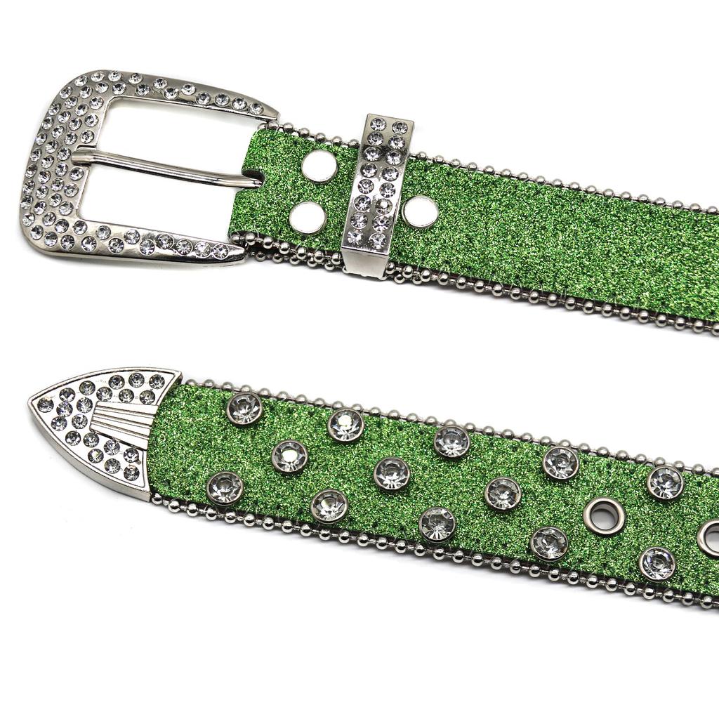 Special European And American Rhinestone Belts, Personalized Trendy Men'S Trendy Men'S Jeans, Versatile Belts, And High-End Belts.