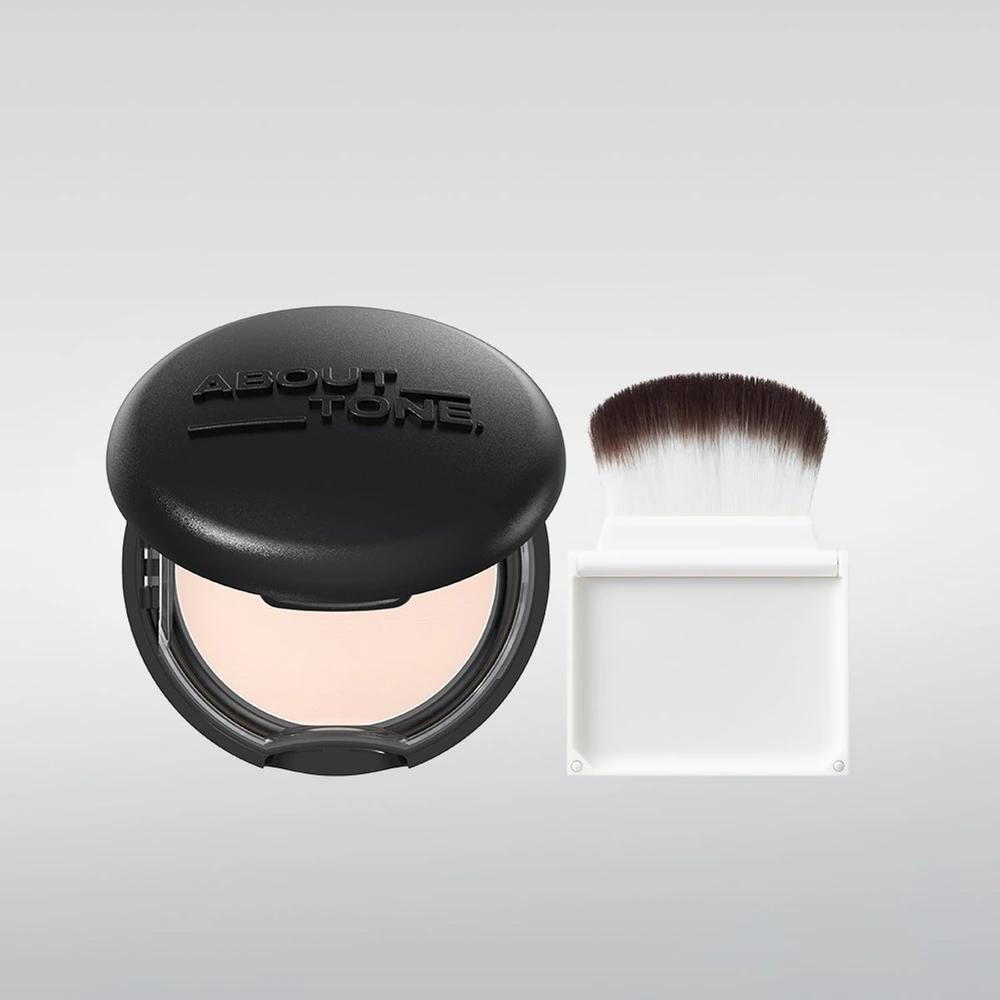 [SET] Blur Powder Pact + Flip & Fit Face Brush AT.1.5 Cool Fair(R)