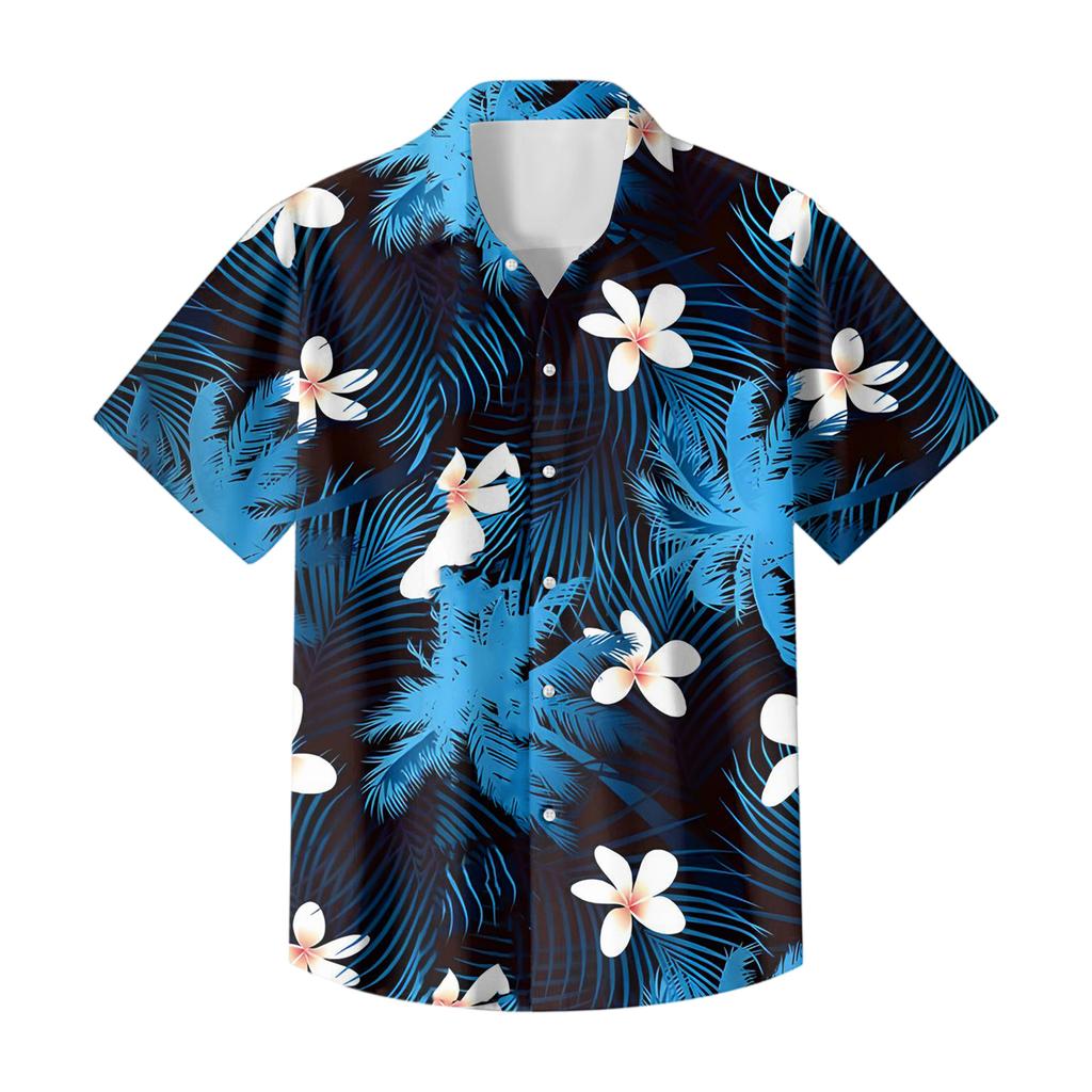 Men's Casual Fashion Printed Short,Sleeve Shirt