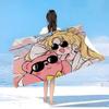 S-Sailores Cute Girl Moon Microfiber Printed Beach Towel Mountain Climbing Yoga Beach Swimming Running Absorbent Soft Towel