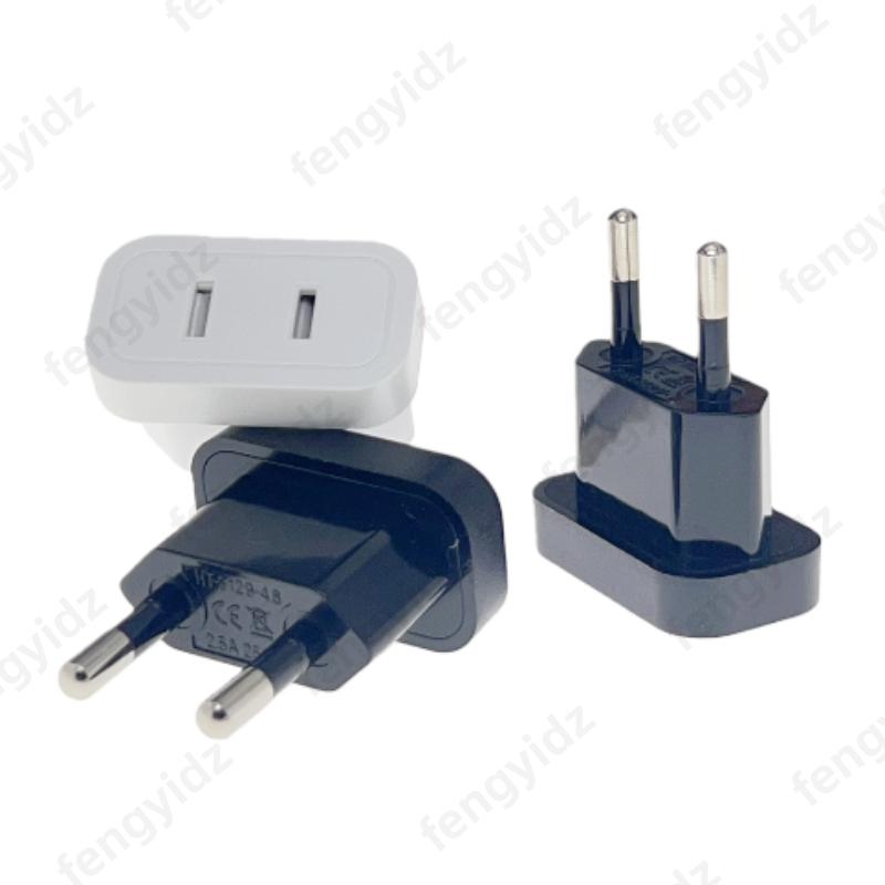 New CN US To EU Euro Europe Plug Adapter 2 Round Socket Converter Travel Electrical Power Adapter Socket China To EU Plug 1
