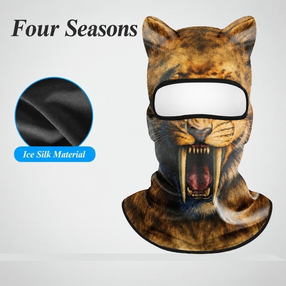 Windproof Balaclava Mask Ice Silk Eared Head Cover Novelty Full Face Mask Cycling/Party/Outdoor
