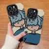 Vertical Leather Shell Fashion Boy Printed Patterned Shockproof Soft Silicone Case with Camera Lens Full Protection for iPhone Samsung