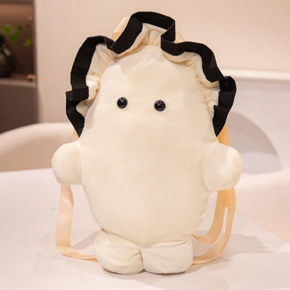 White Oyster Animals Oyster Bag Huggable Doll Oyster Shoulder Bag Plush Oyster Backpack  Students