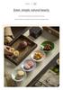 Ceramic High-Legged Tea & Pastry Plate - Exquisite Chinese Style for Engagements & Snacks