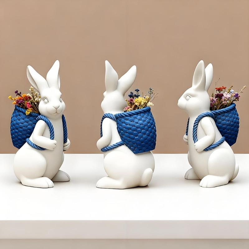 Festival Rabbit Silicone Candle Mold Food Grade Silicone For Epoxy Resin Making Candle Soap Chocolate Holiday Decoration