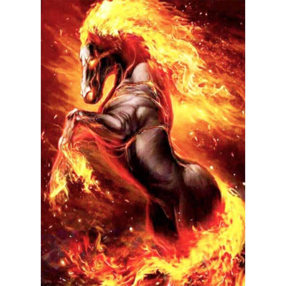 5D Diamond Painting Animal Rhinestone Picture Full Round DIY Diamond Embroidery Horse Cross Stitch Kit Mosaic Home Decoration