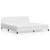VidaXL Bed with Mattress White 200x200 Cm Faux Leather 3208478