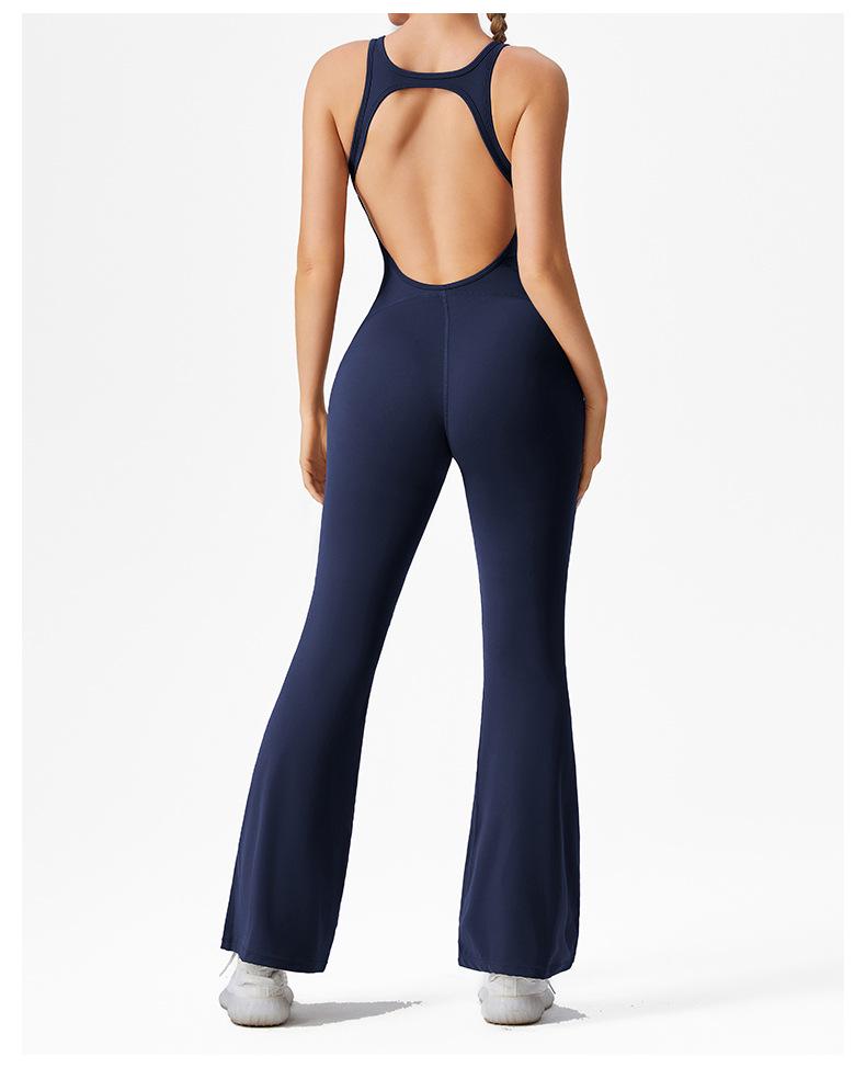 Slimming Yoga Dance Jumpsuit: Body-Shaping, Hip-Lifting, Micro-Flare Fitness Wear
