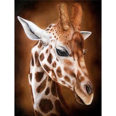 Pittura Diamante 5D Giraffa Fai da Te Trapano Rotondo Completo Ricamo Diamante Punto Croce