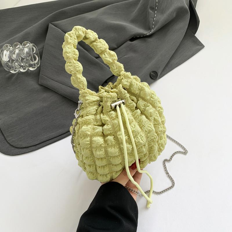 Fashionable Chic Bucket Bag Sophisticated Street Style Casual Crossbody Bag For Women зелёный