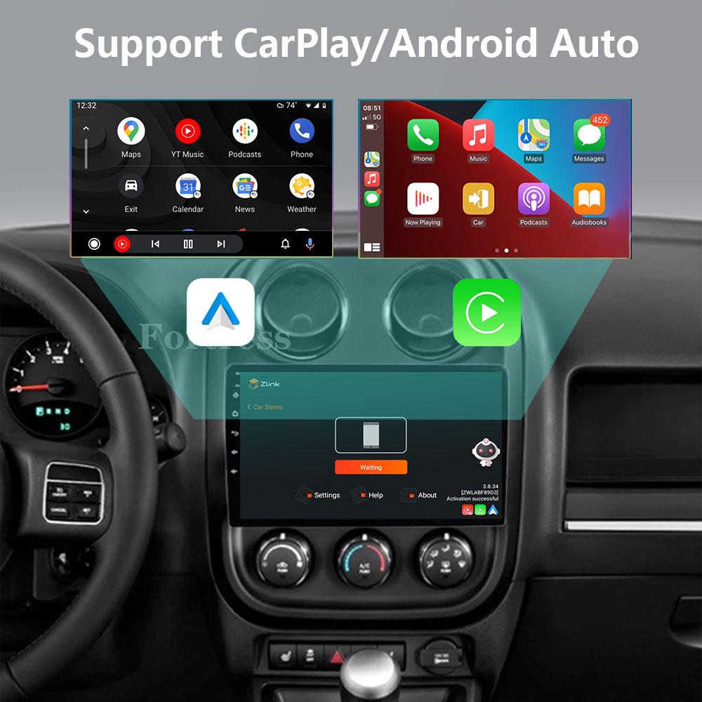 Car Radio For Jeep Compass Patriot 2010-2016 Autoradio Stereo 2 Din Player GPS Navigation Carplay DSP OBD No CD Player