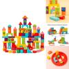 Building Wooden Colorful Blocks Kids Educational Puzzle Toy Toddlers Set Learn