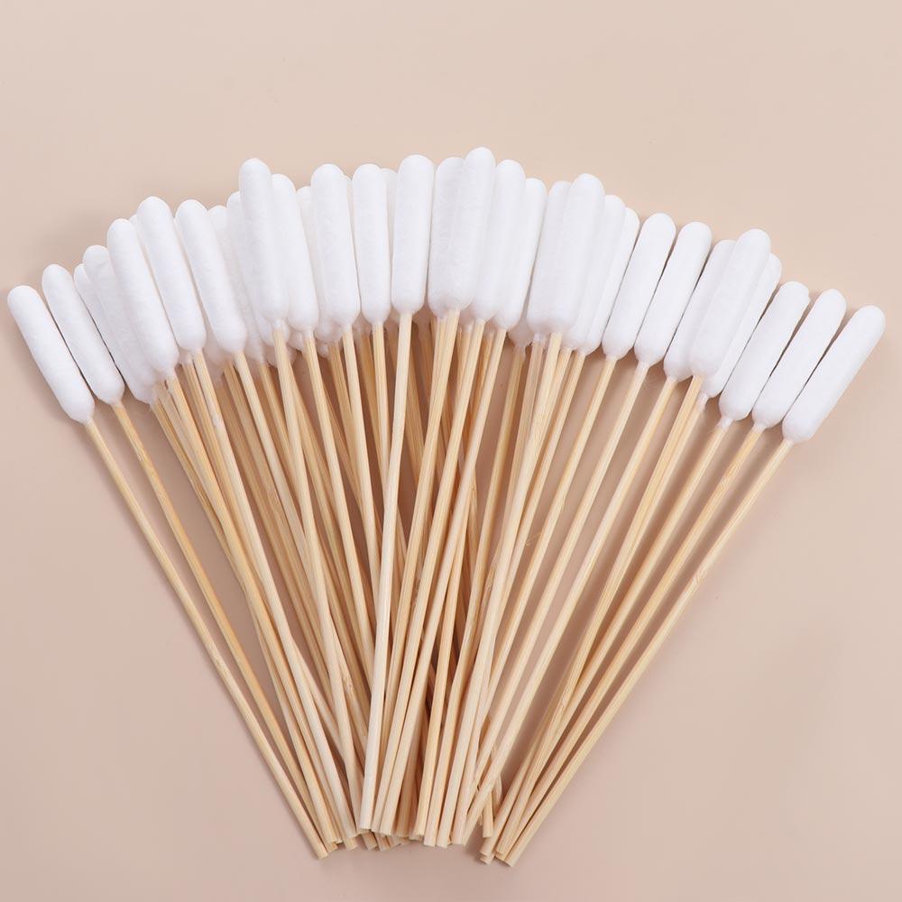 50pcs 15cm Pet Cotton Swabs Disposable Pet Ear Wash Cotton Ball Dog Cotton Buds  for Cats Puppy