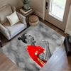 Soccer Player Action Area Rug Design for Game Room Hallway Foyer Dormitory Antislip Carpet Anime Office Decor Best for Christmas