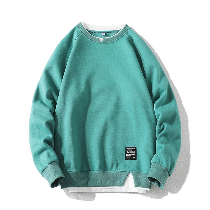 Herren Layer-Look Rundhals-Sweatshirt: Trendiges, vielseitiges Langarm-Oberteil für Frühling und Herbst