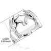 Creative Design Finger Heart Open Rings for Women Daily Casual Personality Rings Jewelry