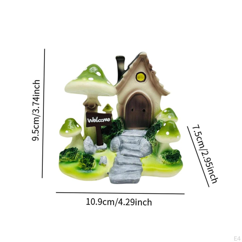 Cartoon House Decoration Collectible Sculpture for Office and Living Space