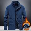 Men's Big Size Fleece Jacket Winter Warm, Thickened Soft Thermal Lining Windproof Outdoor Coat, Loose Fit Casual Pullover M-4XL