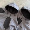 Unisex Oversized Winddichte Jas Winter Streetwear Reflecterende Kleurblok Capuchon Buiten Casual Jas