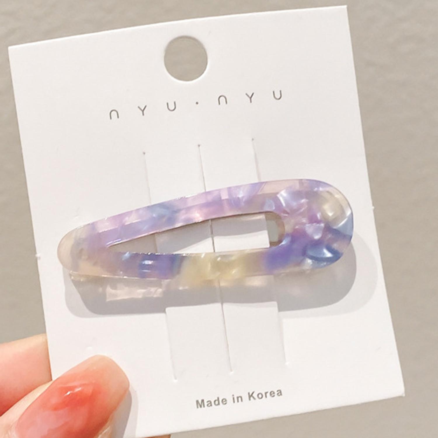 

Корейская ацетатная заколка для волос в форме воды, заколки-автомат, боковая заколка, милая заколка для челки, шпилька, женский зажим-уточка, аксессуары для волос, головной убор