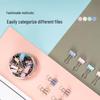 Deli Morandi Color Metal Binder Clips with Paper Clips