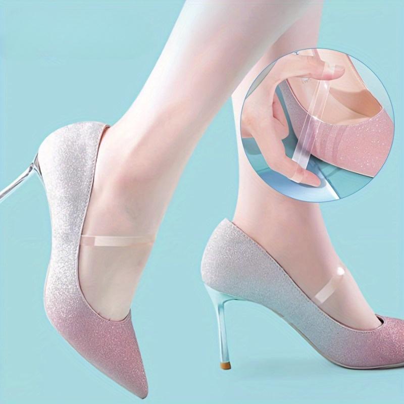 6 Pairs Clear Invisible High Heel Shoelaces for Women, Adjustable Elastic Plastic Straps for Secure Fit, Transparent Design High Heel Accessories