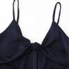 2025 Spring/Summer Women's Slim Twist Cutout Spaghetti Strap V-Neck Dress