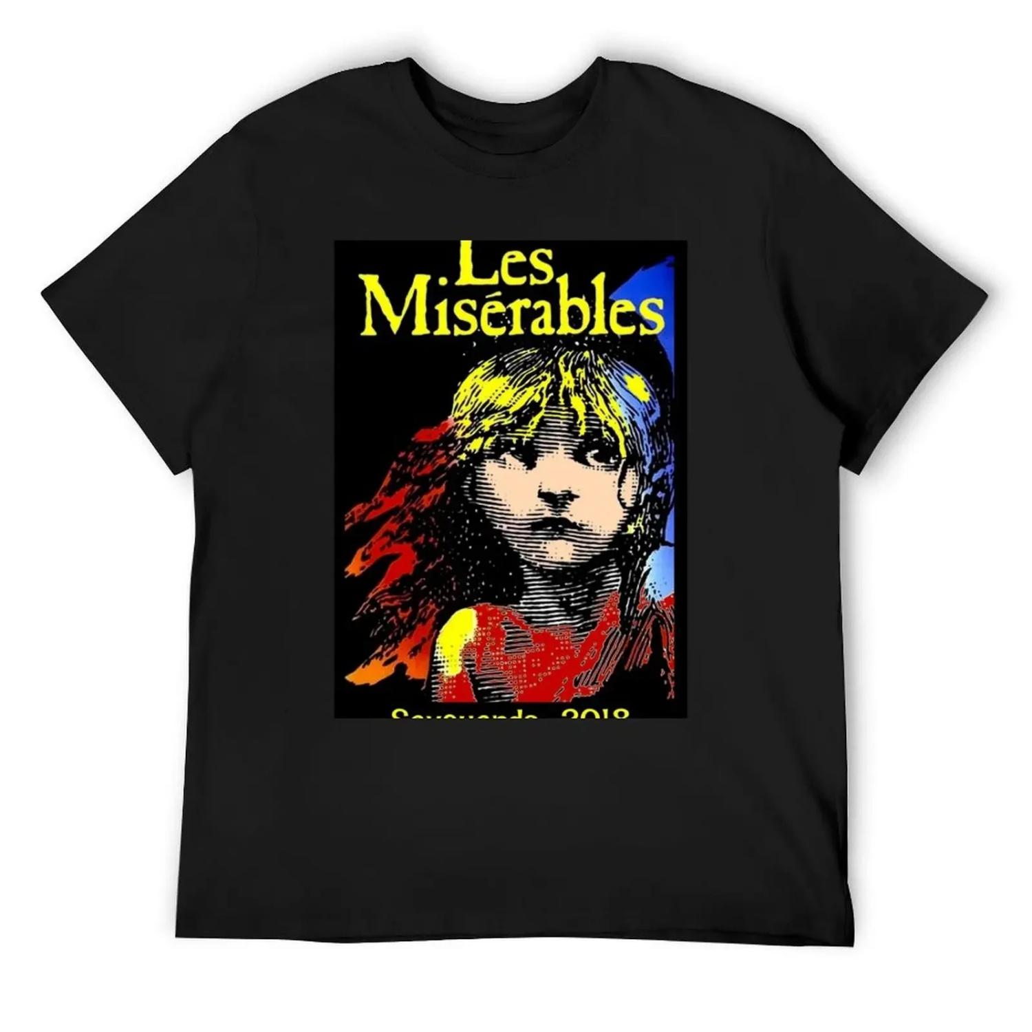 

LES MISERABLES _ Vintage Play T-Shirt cute clothes oversized t shirt Anime t-shirt Men s cotton t-shirt XXXXXL чорний