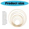 9 Pcs Bamboos Floral Hoops Dream Catcher Craft Rings Wreath Hoops Rings Great for DIY Wedding Wreath