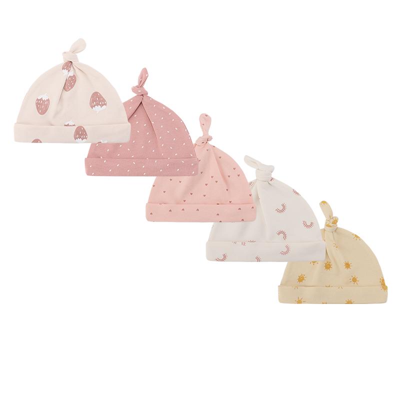 5 bucăți pălării unisex pentru nou-născuți din bumbac, moale, elastice, șepci pentru nou-născuți, accesorii pentru bonete pentru sugari