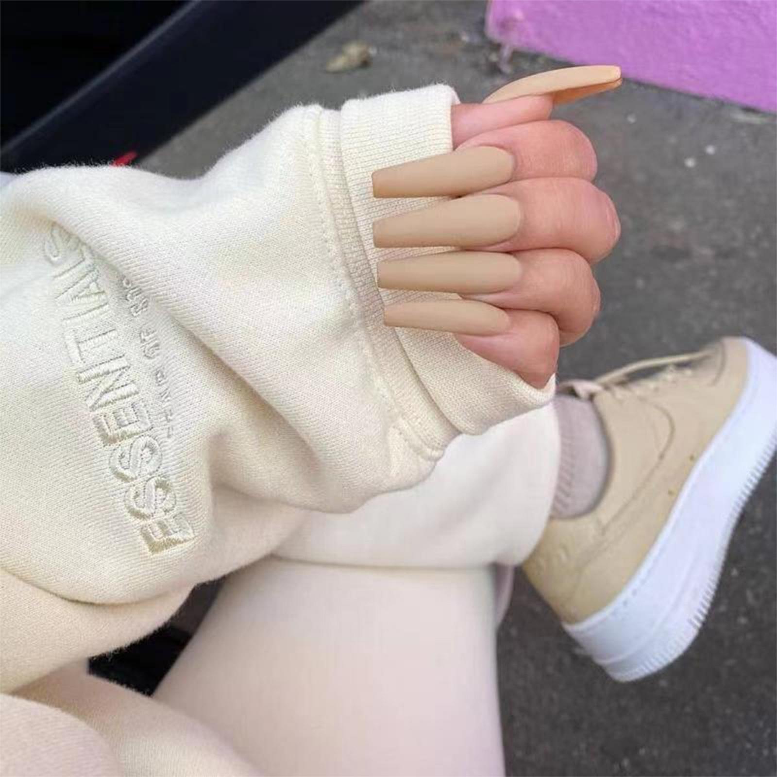 

24 шт./Коробка Женская Мода Гроб Полное Покрытие Накладные Ногти Носимые Балерина Накладные Ногти Советы для Ногтей 05