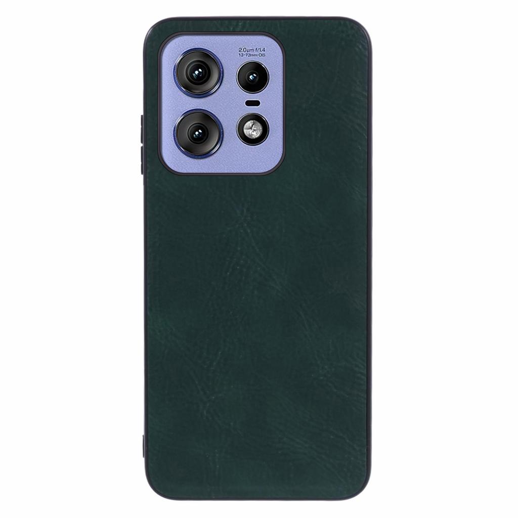 For Motorola Edge 50 Pro 5G Anti-scratch Case Retro Leather Coated PC+TPU Hybrid Phone Cover