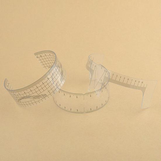 Microblading Measure Semi Permanent Stencil Makeup Eyebrow Tattoo Guide Ruler