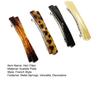 4Pcs French Style Hairpins Tortoiseshell Design Women Hair Clips with Metal Springs Lightweight Hair Accessories