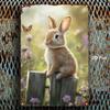 Vintage Metal Wall Art Rabbit Butterfly Decor Kitchen Living Room